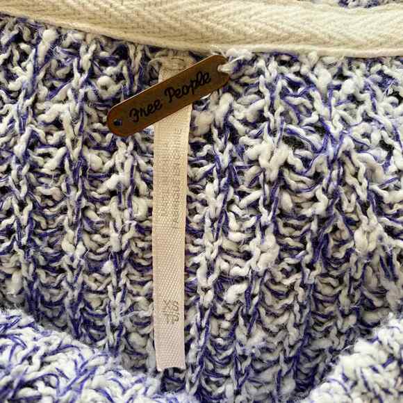 Free People Sweater Womens XS Pullover Textured Knit Preppy Classic Academia - Picture 8 of 10